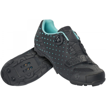 Scott SCO Shoe Mtb Comp Boa Lady mt bk/tu blu Matt Black/turquoise Blue