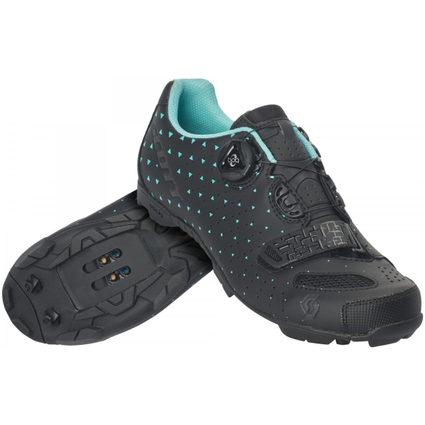 Scott SCO Shoe Mtb Comp Boa Lady mt bk/tu blu Matt Black/turquoise Blue