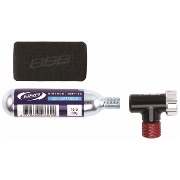 BBB BMP-34 Minipomp Co2 EasyAir Pomp + Cartridge Zwart