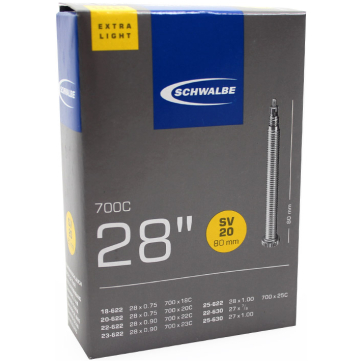 Schwalbe bnb SV20 Extra Light 28 x 0.75 - 1.00 fv Zwart
