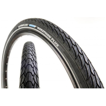 Schwalbe btb Marathon Plus 26 x 3/8 zw refl Zwart