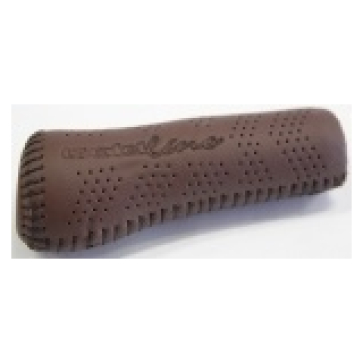 Gazelle Handvat 132mm aero leder links bruin goldline