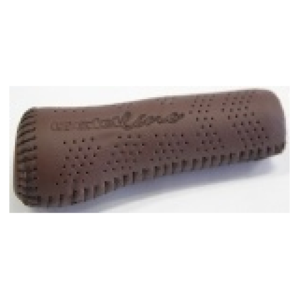 Gazelle Handvat 132mm aero leder links bruin goldline