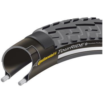 Continental btb Ride Tour 27 x 1 1/4 zw refl Zwart