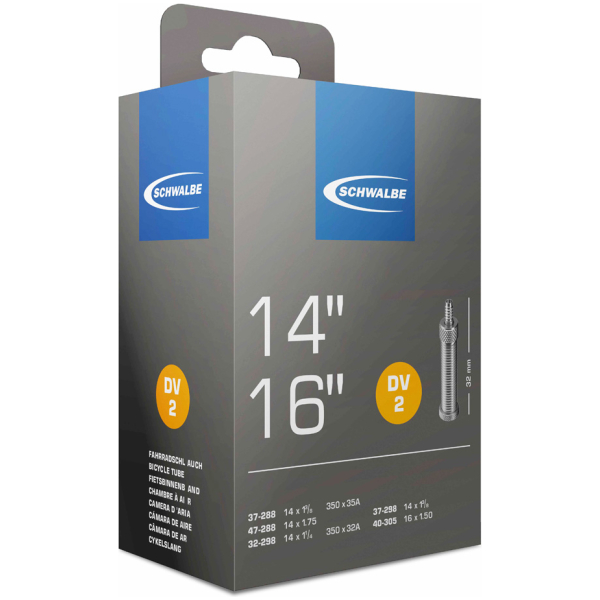 Schwalbe bnb DV2 14 x 1 1/4 - 16 x 1.50 hv 32mm Zwart