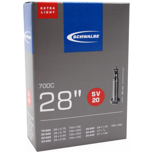 Schwalbe bnb SV20 Extra Light 28 x 0.75 - 1.00 fv Zwart - Afbeelding 2