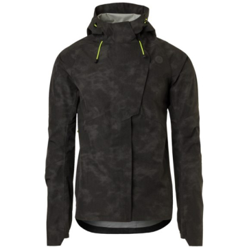 Agu tech rain jacket commuter men reflection Maat: Zwart