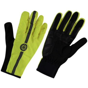 Agu tech rain gloves commuter hi-vis neon yellow Geel