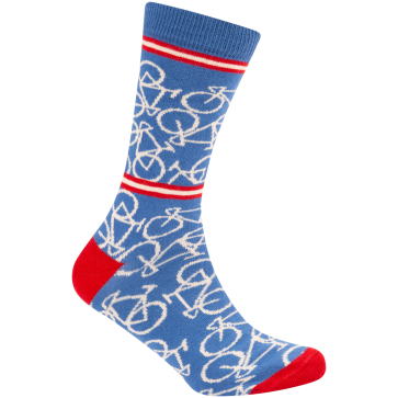 Le Patron Bicycle socks riviera blue Blauw