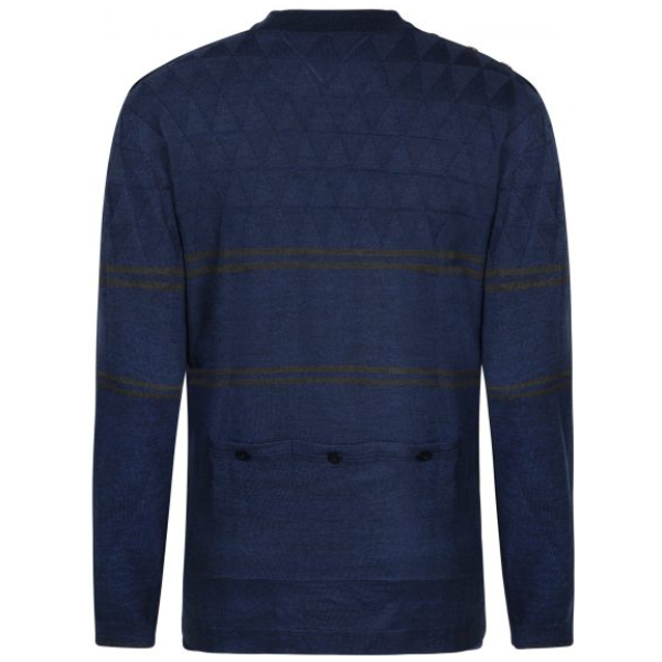 Le Patron Merino triangle D bleu Dark Blue - Afbeelding 2
