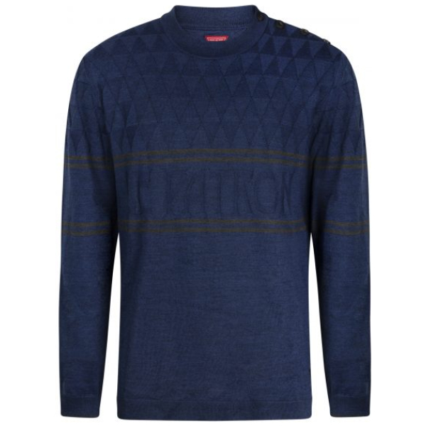 Le Patron Merino triangle D blue Dark Blue