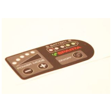 Sparta EBP STICKER E-MOT 24V DISPLAY SPA ZW Zwart