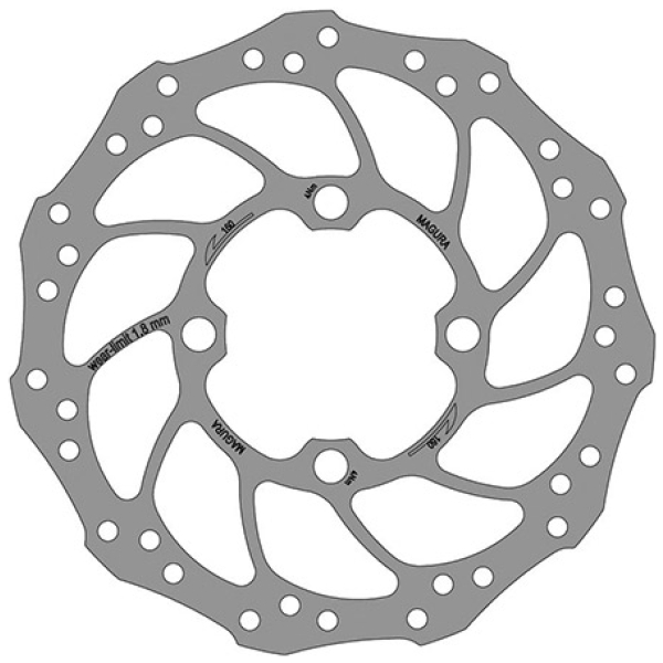 Magura REMD MAG SCHIJF STORM ROHLOFF 4GTS 160MM ZI Zilver
