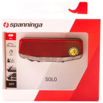 Spanninga achterlicht Solo Xb batterij 50/80mm Black