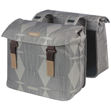 Basil fietstas dubbel Elegance chateau 40-49 TAUPE
