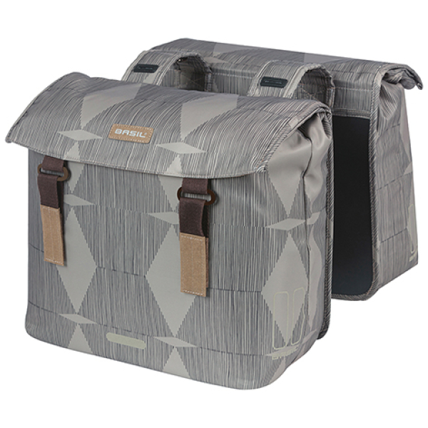 Basil fietstas dubbel Elegance chateau 40-49 TAUPE