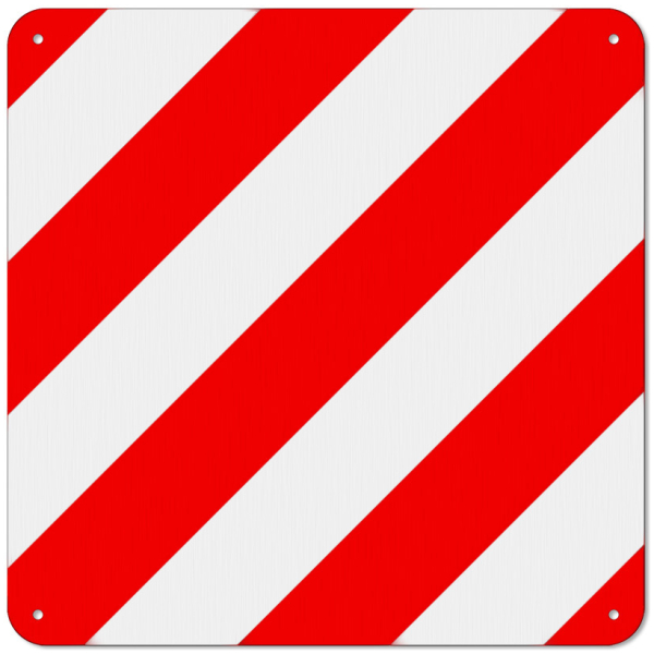 Ds Covers HOESD DS STAR WAARSCHUWINGSBORD 50X50 ROOD/WIT