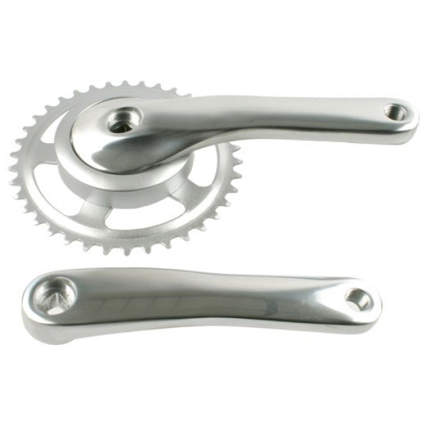 Gazelle crankstel 38t alu/stl Chroom