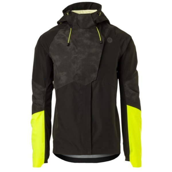Agu tech rain jacket commuter men hi-vis & reflection Zwart