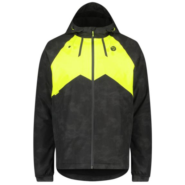 Agu winter rain jacket commuter men hi-vis & reflection Zwart