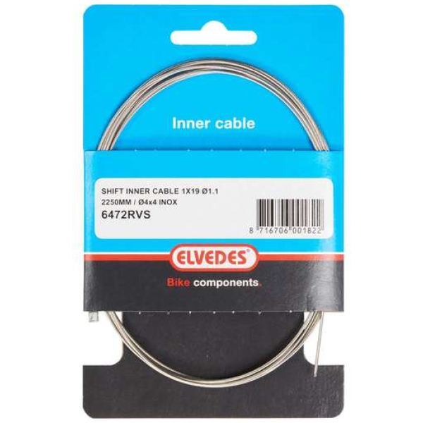Elvedes schakel binnenkabel rvs nippel 4x4 Silber