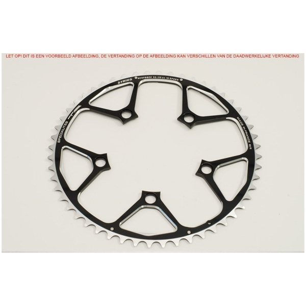 Specialites Ta Kettingblad Syrius (10s/11s) Steek 110 44t Buiten Zwart (shimano/sram